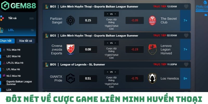 Đôi nét về cược game liên minh huyền thoại