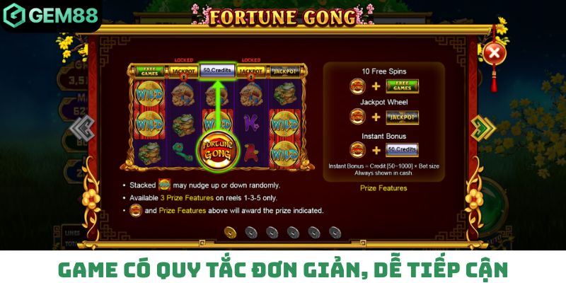 Game có quy tắc đơn giản, dễ tiếp cận