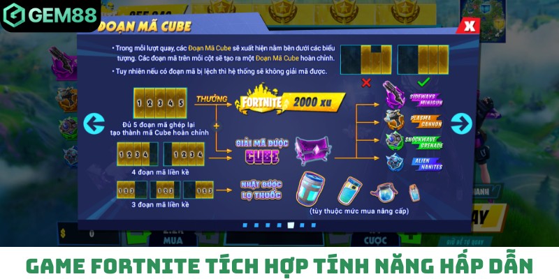 Game Fortnite tích hợp tính năng hấp dẫn