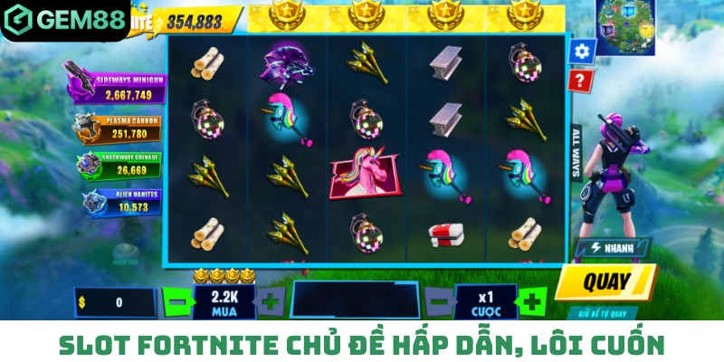 Slot Fortnite chủ đề hấp dẫn, lôi cuốn